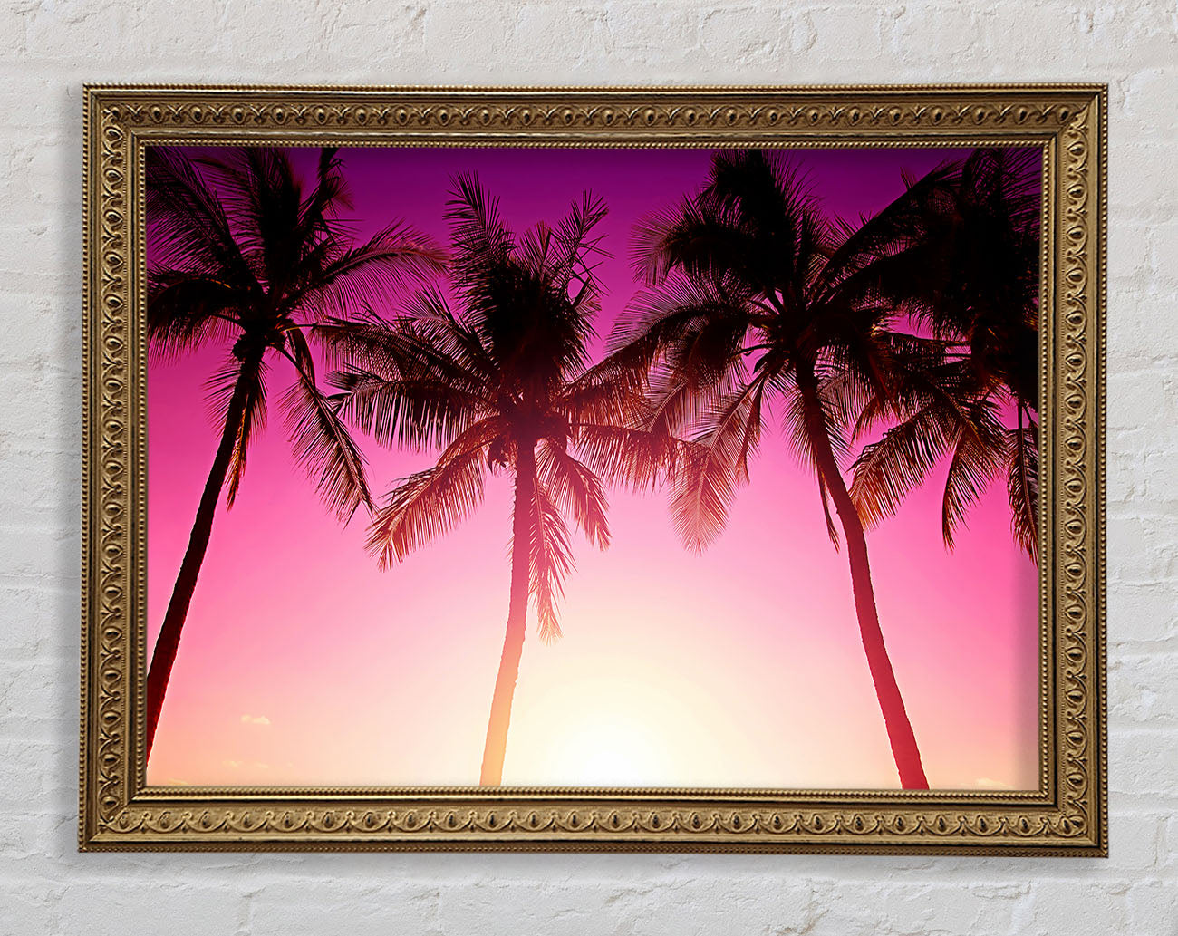 Los Angeles Sunset Palms Framed Print