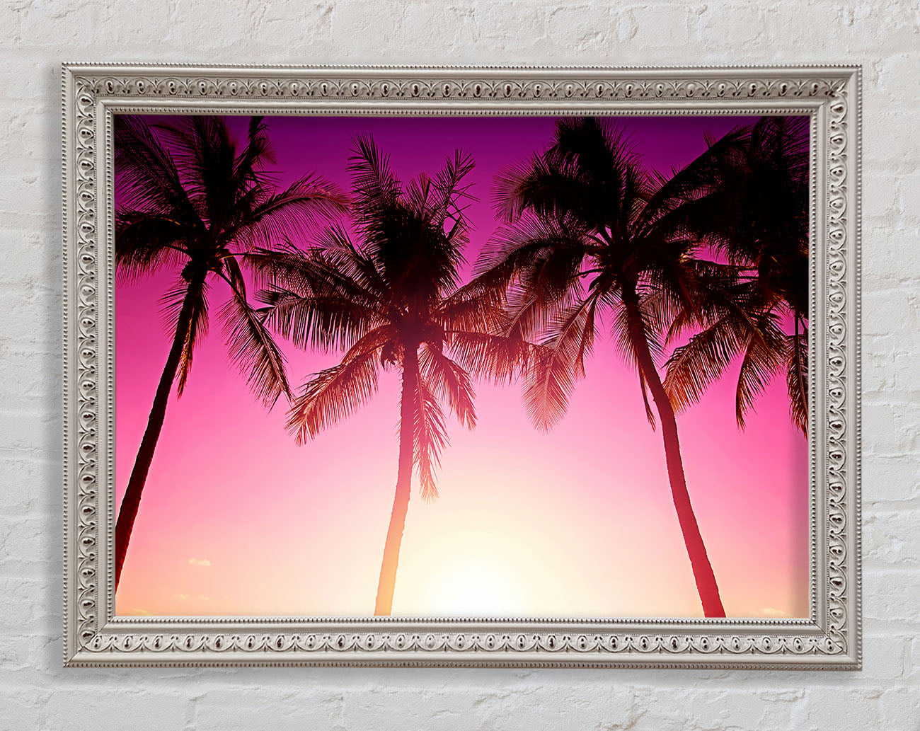 Los Angeles Sunset Palms Framed Print