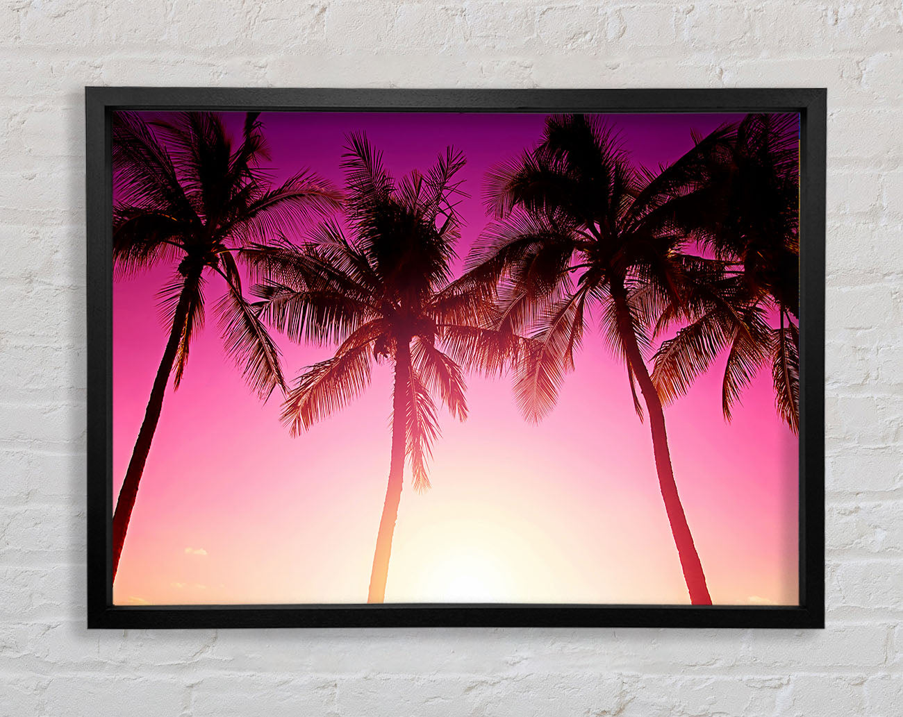 Los Angeles Sunset Palms Framed Print