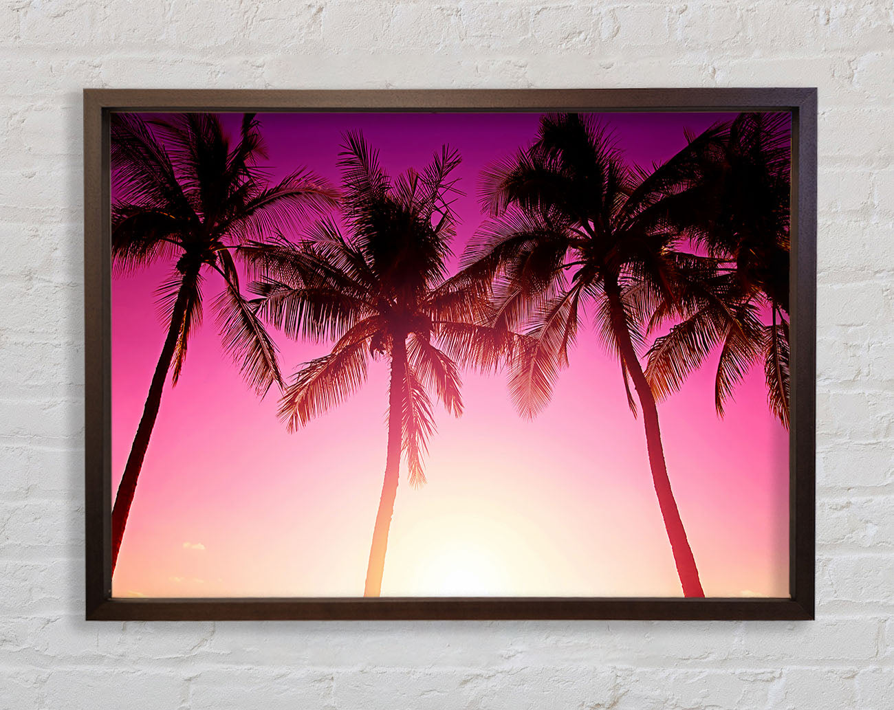 Los Angeles Sunset Palms Framed Print