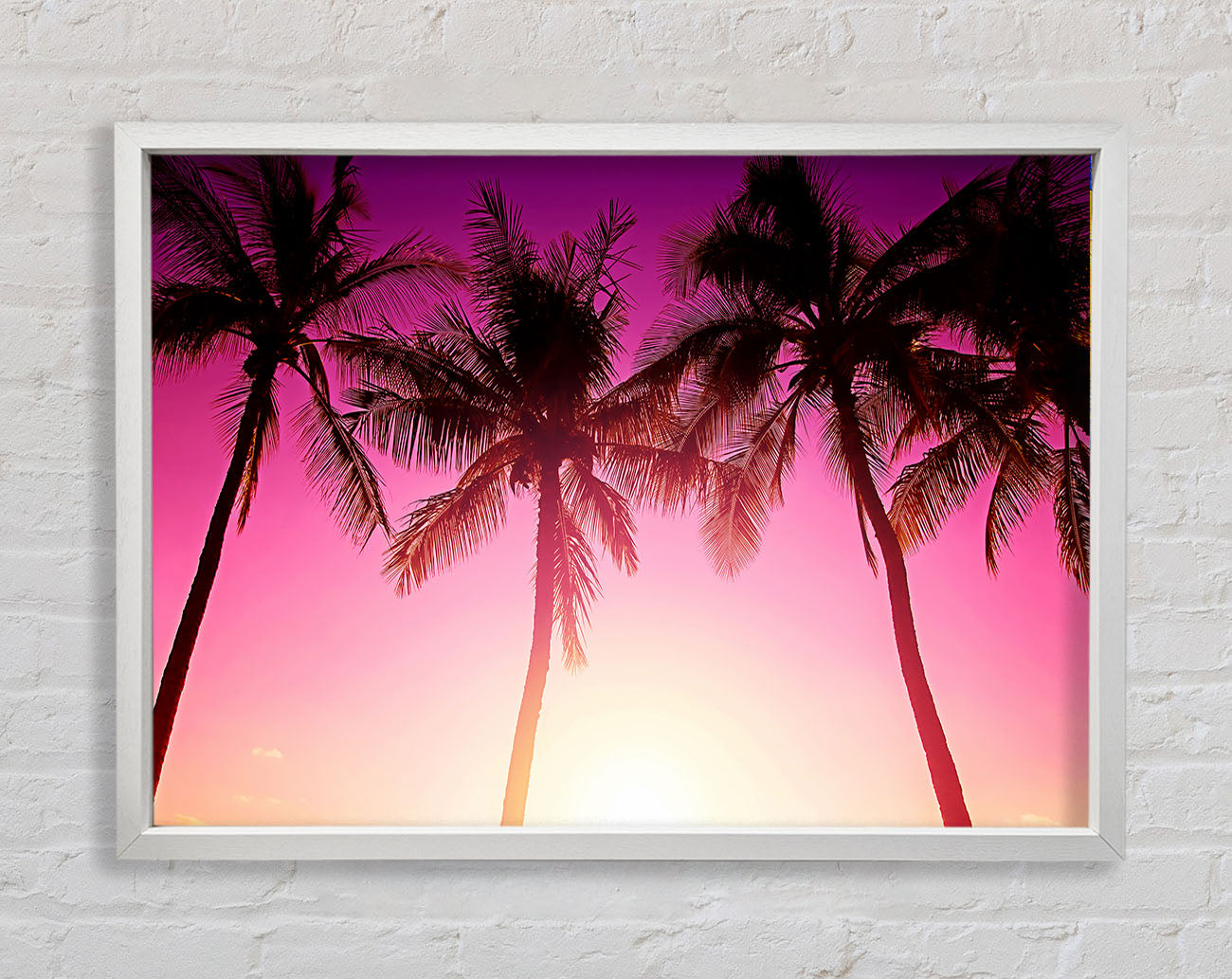Los Angeles Sunset Palms Framed Print