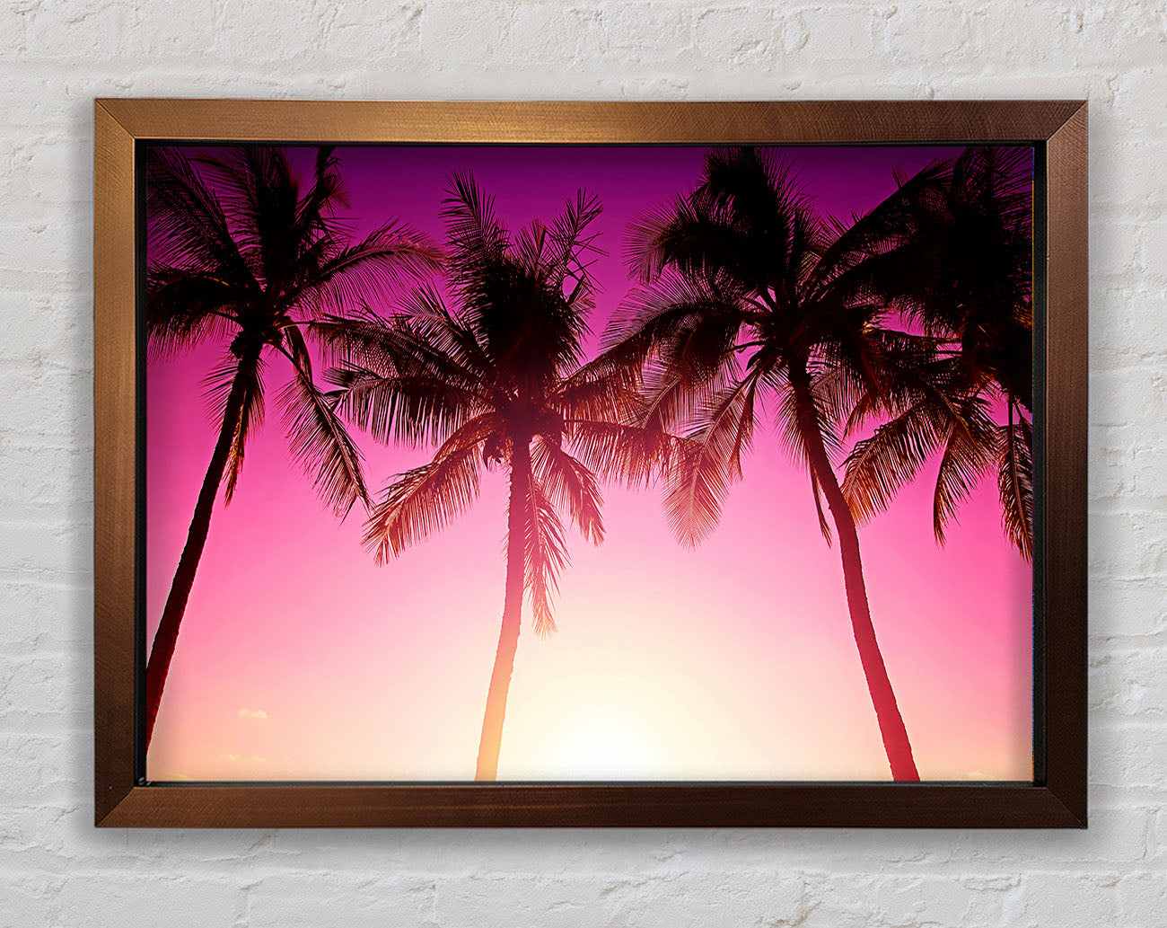 Los Angeles Sunset Palms Framed Print