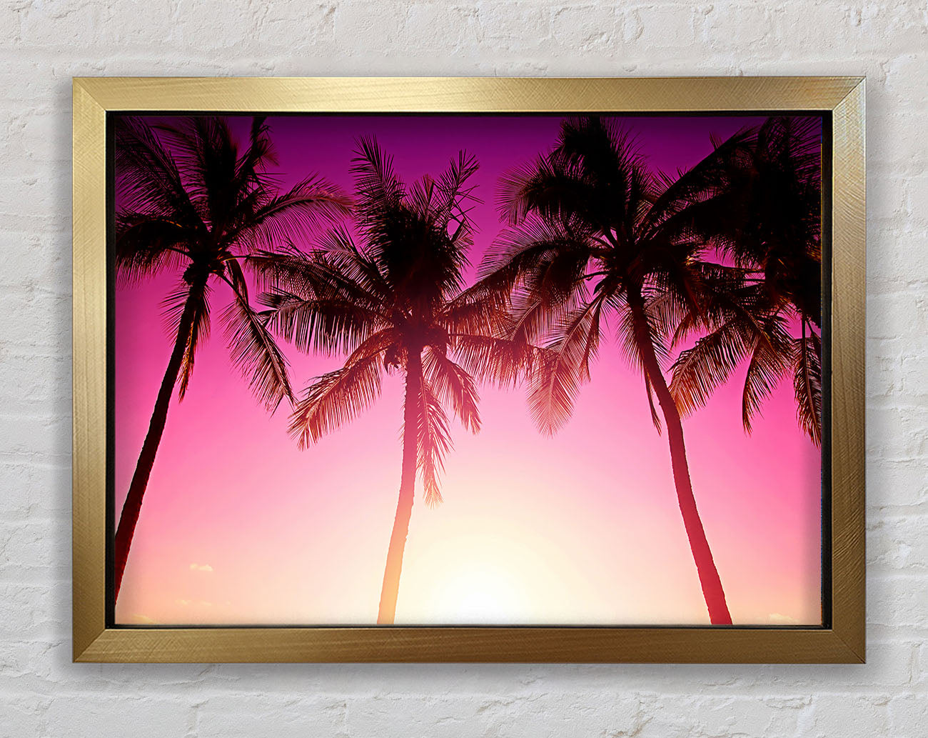 Los Angeles Sunset Palms Framed Print