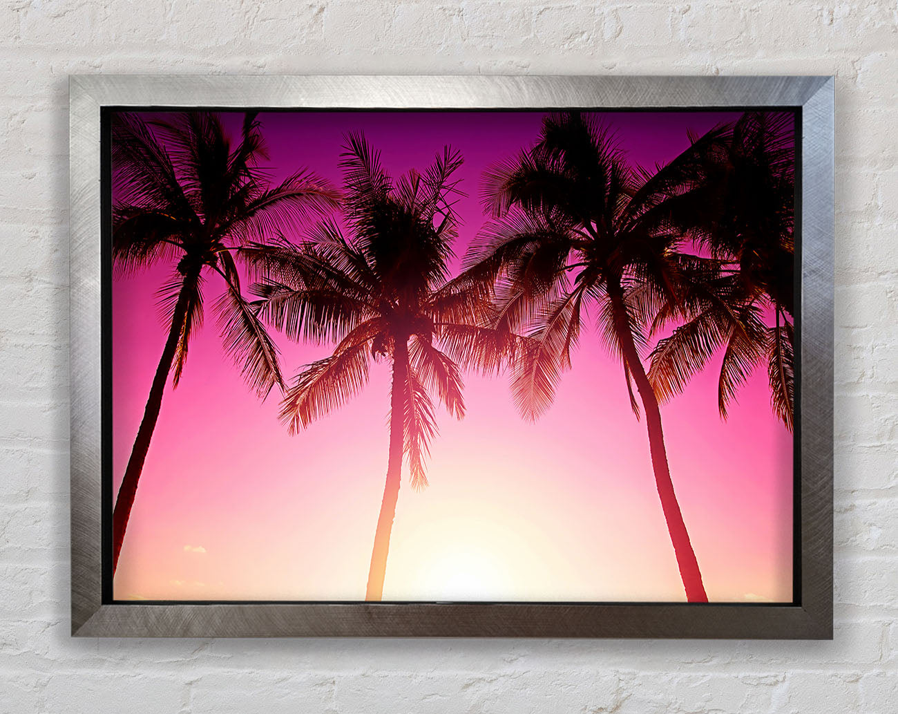 Los Angeles Sunset Palms Framed Print
