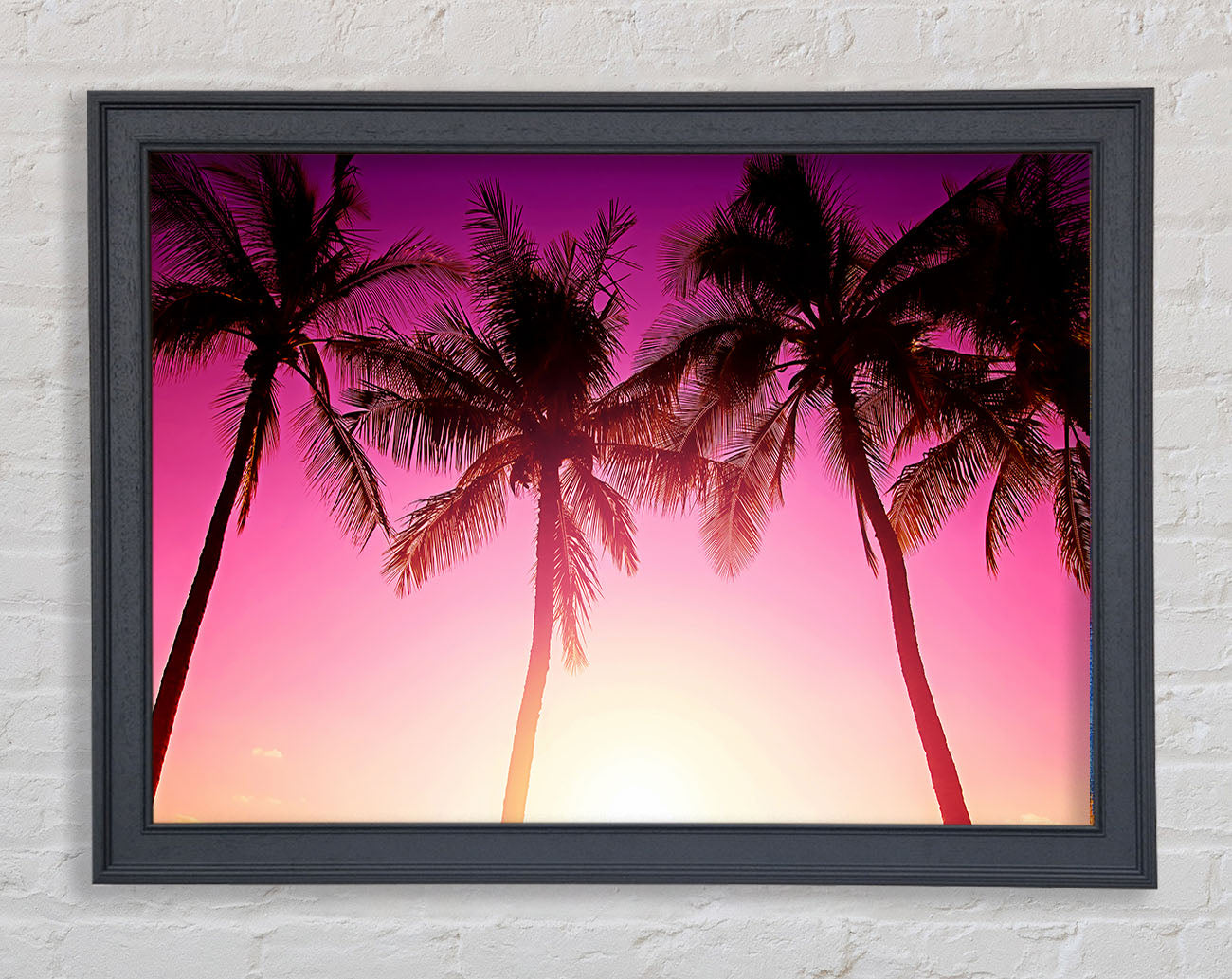 Los Angeles Sunset Palms Framed Print