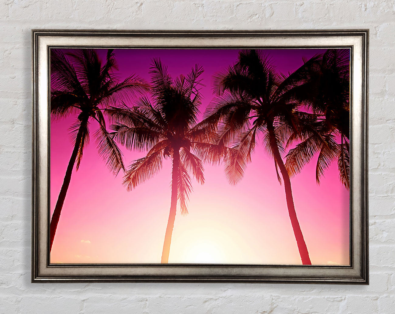 Los Angeles Sunset Palms Framed Print