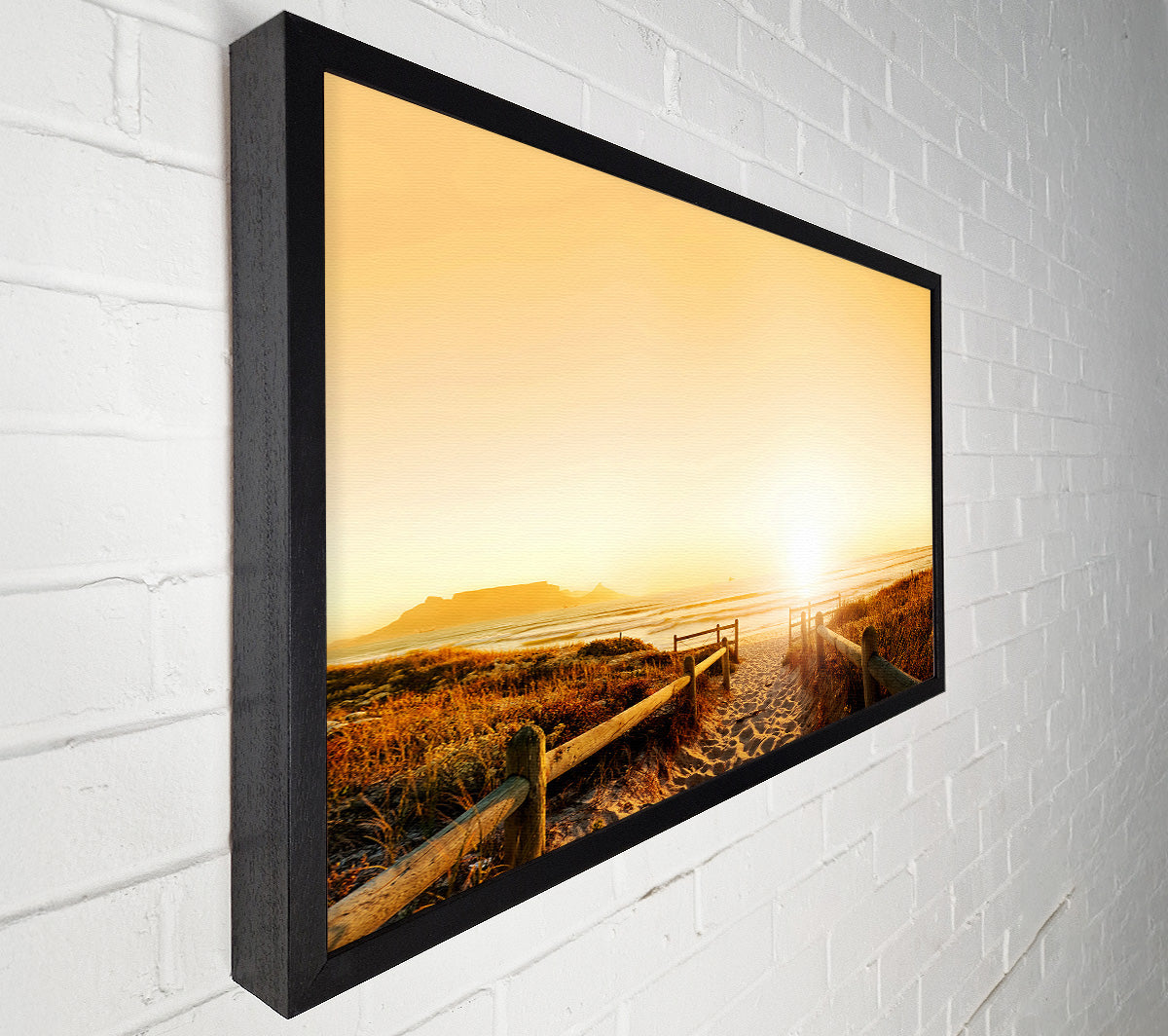 Sunrise walk To The Ocean Canvas Wall Art