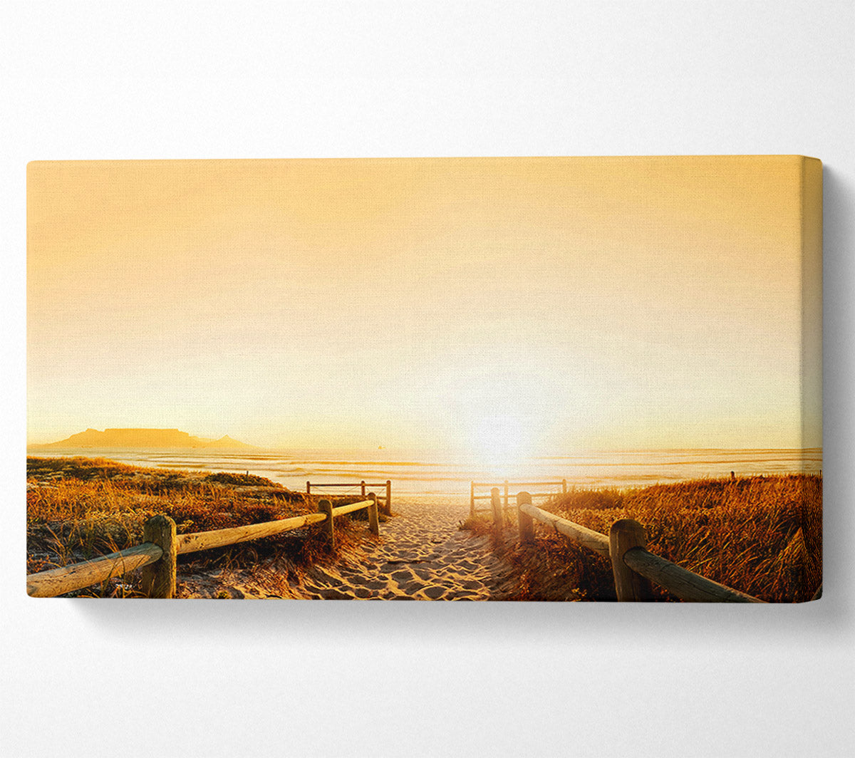 Sunrise walk To The Ocean Canvas Wall Art