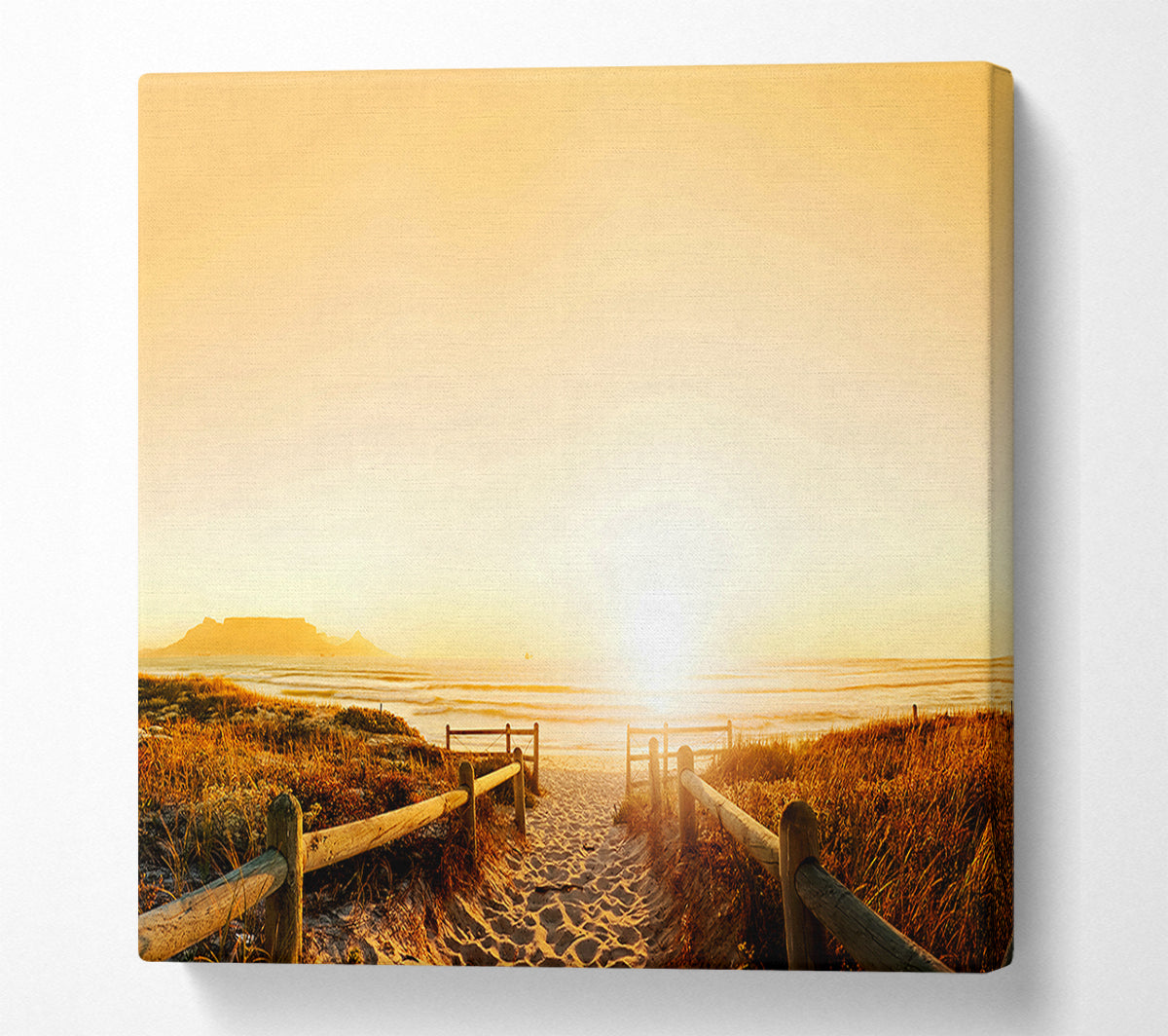Sunrise walk To The Ocean Canvas Wall Art