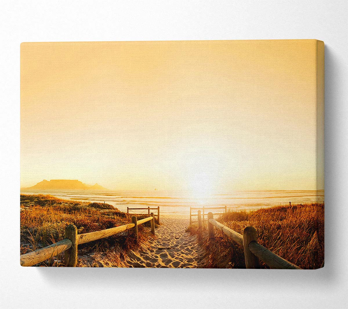 Sunrise walk To The Ocean Canvas Wall Art