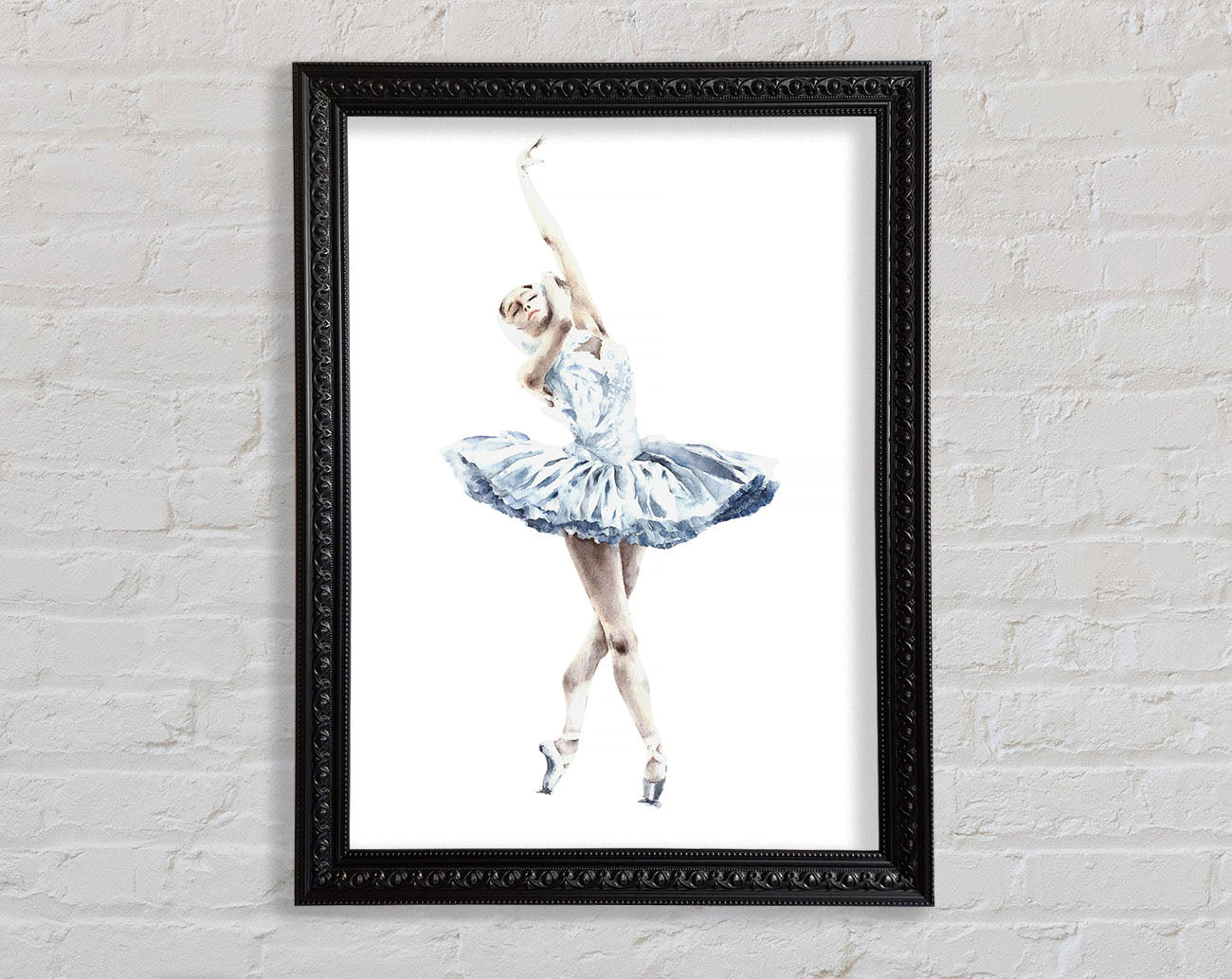 White Ballerina 3 Framed Print