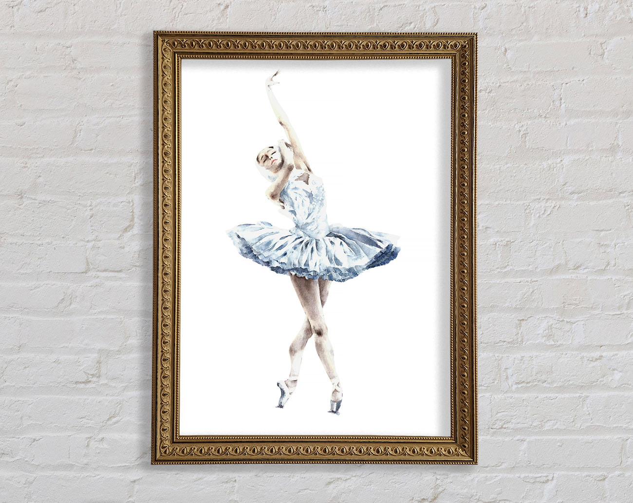 White Ballerina 3 Framed Print