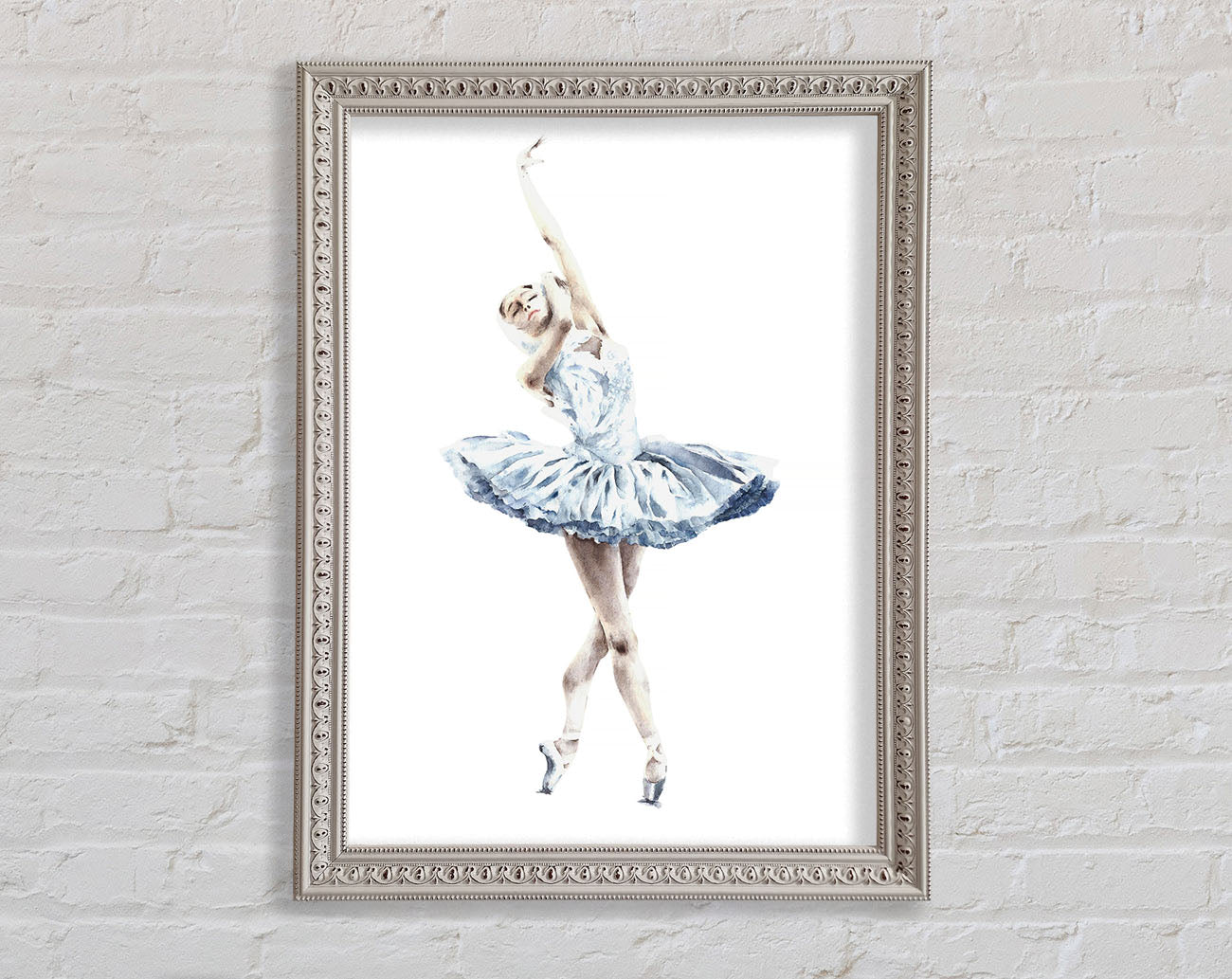 White Ballerina 3 Framed Print