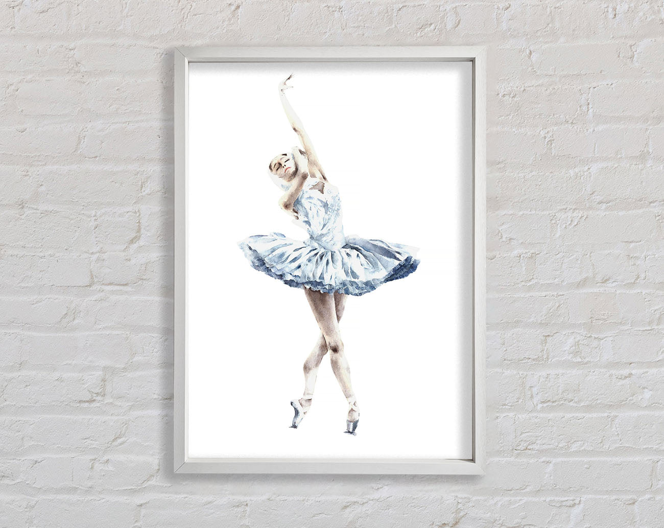 White Ballerina 3 Framed Print