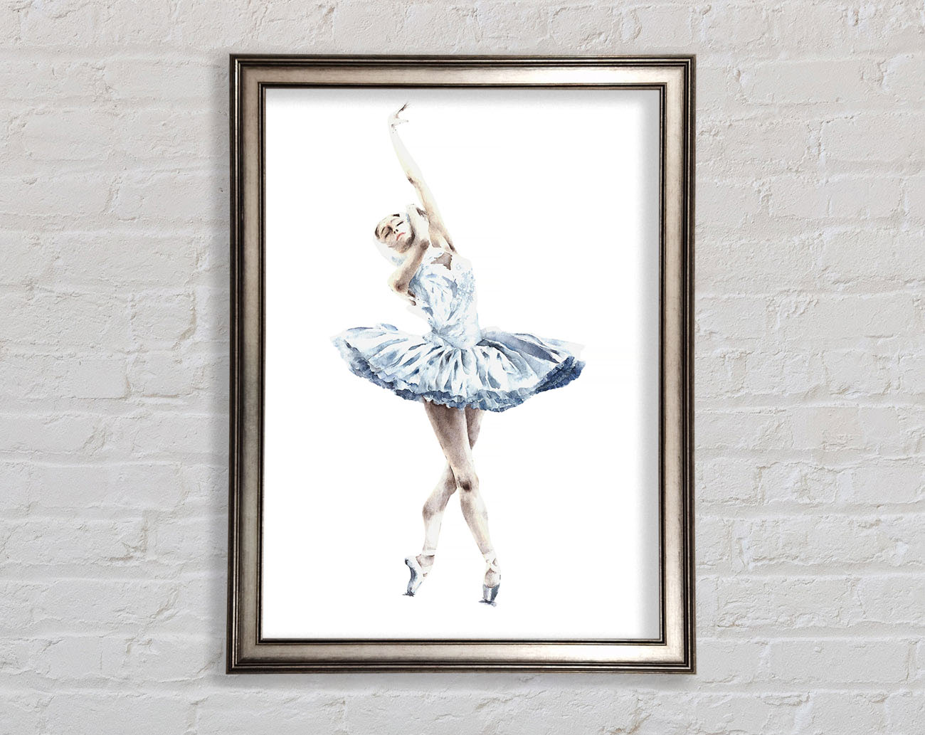White Ballerina 3 Framed Print