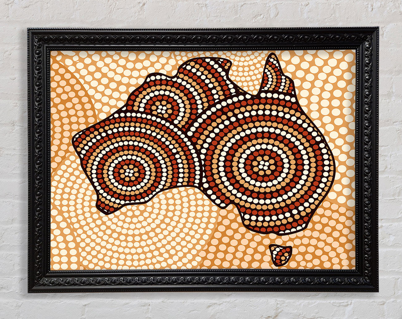 Aboriginal Map Framed Print