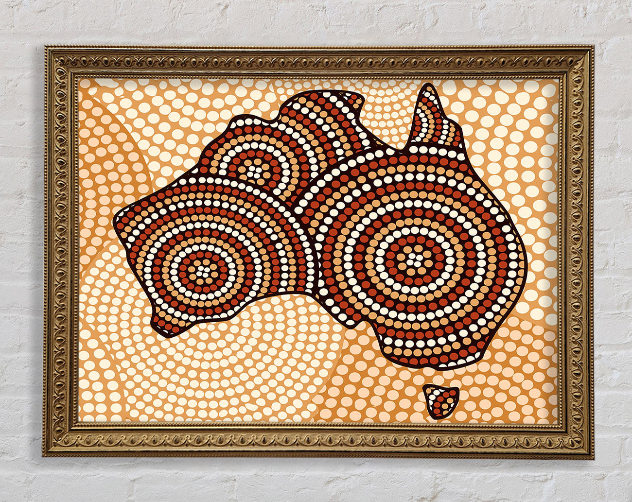Aboriginal Map Framed Print