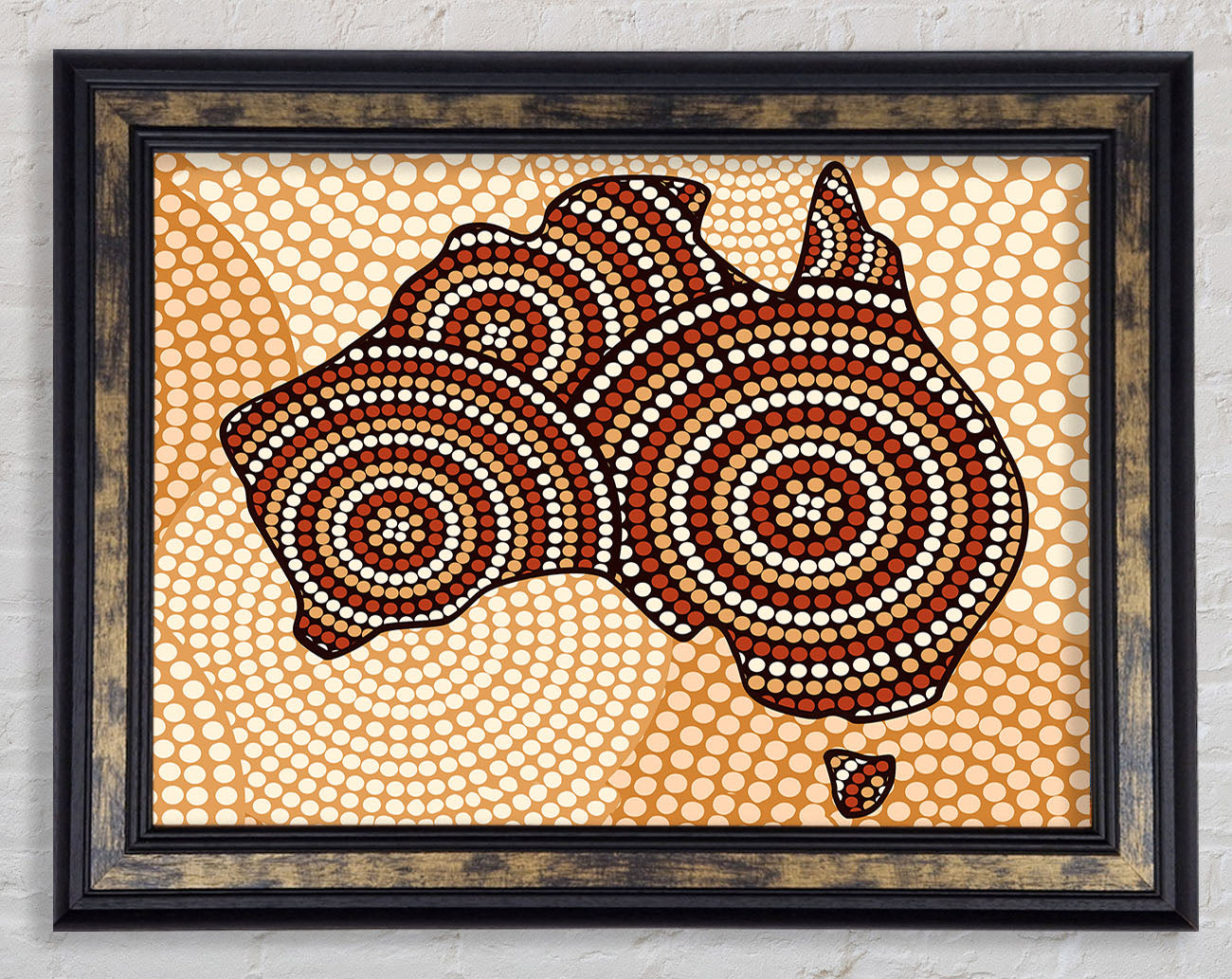 Aboriginal Map Framed Print