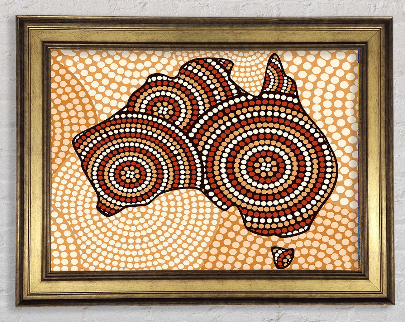 Aboriginal Map Framed Print