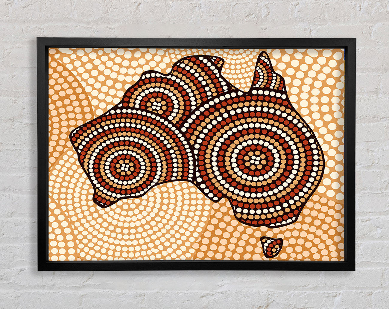 Aboriginal Map Framed Print