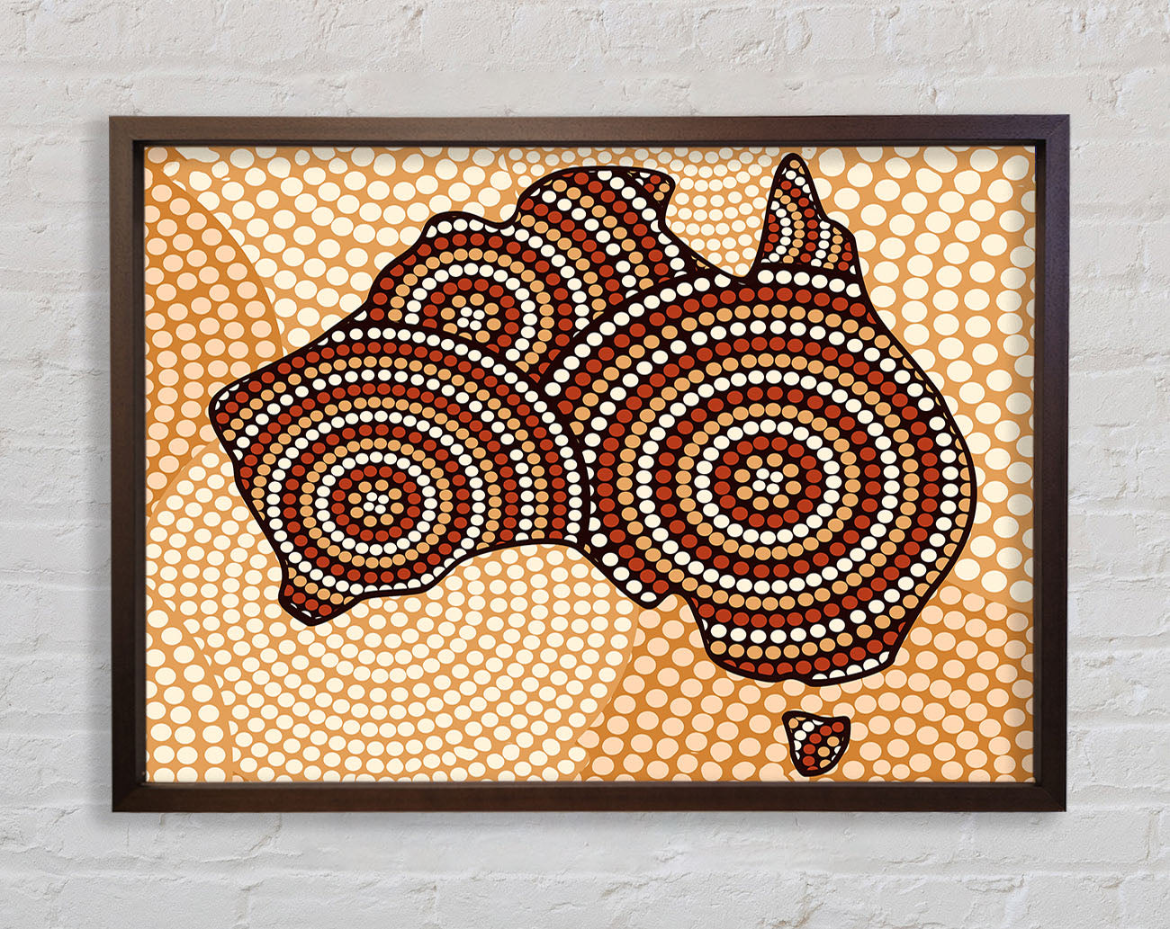 Aboriginal Map Framed Print