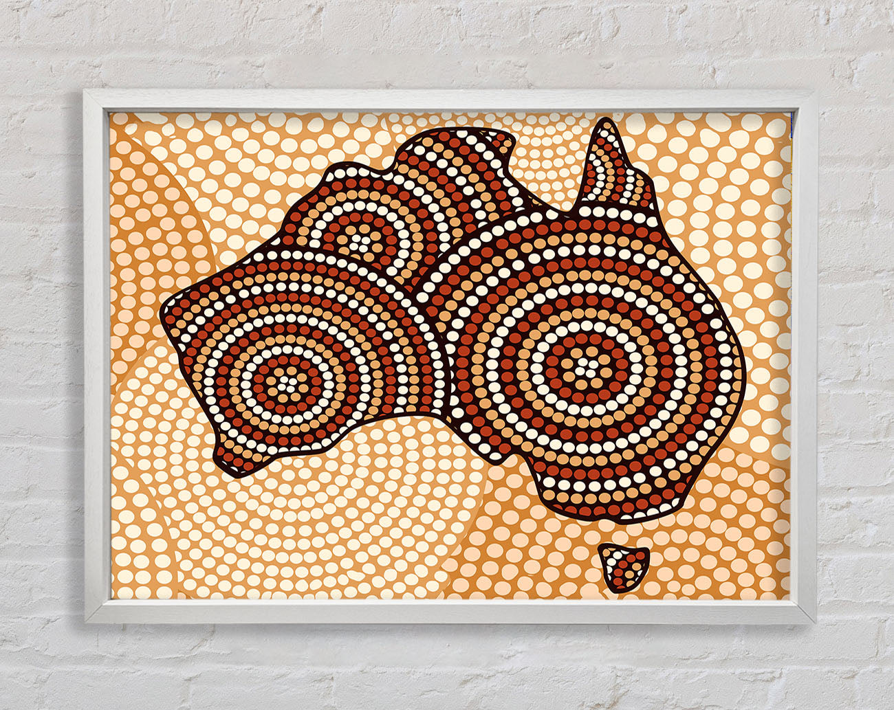 Aboriginal Map Framed Print