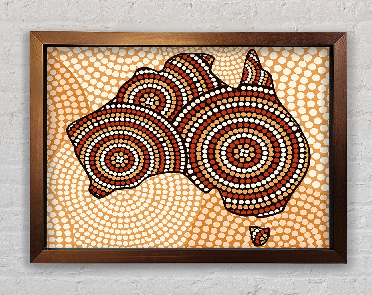 Aboriginal Map Framed Print