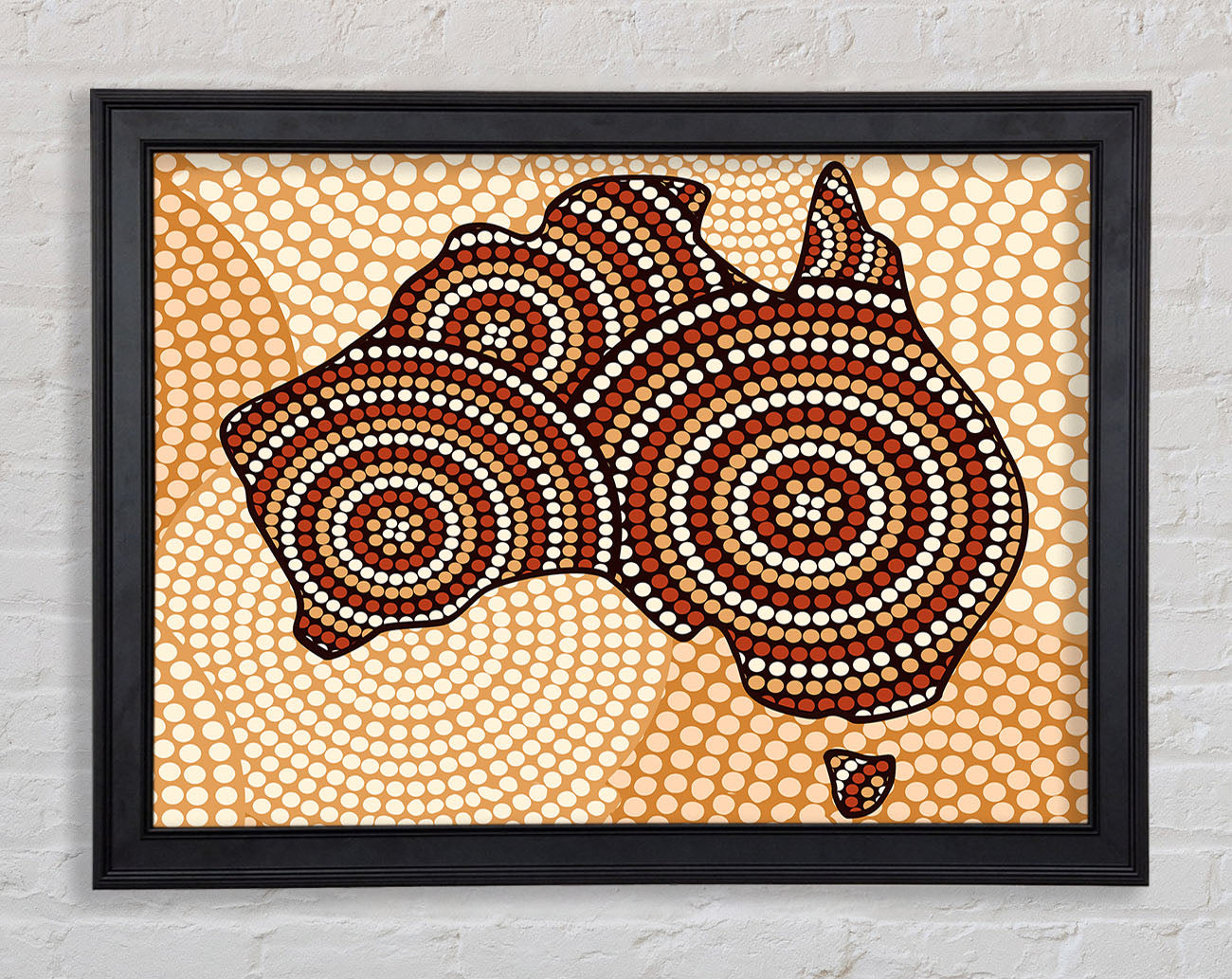 Aboriginal Map Framed Print
