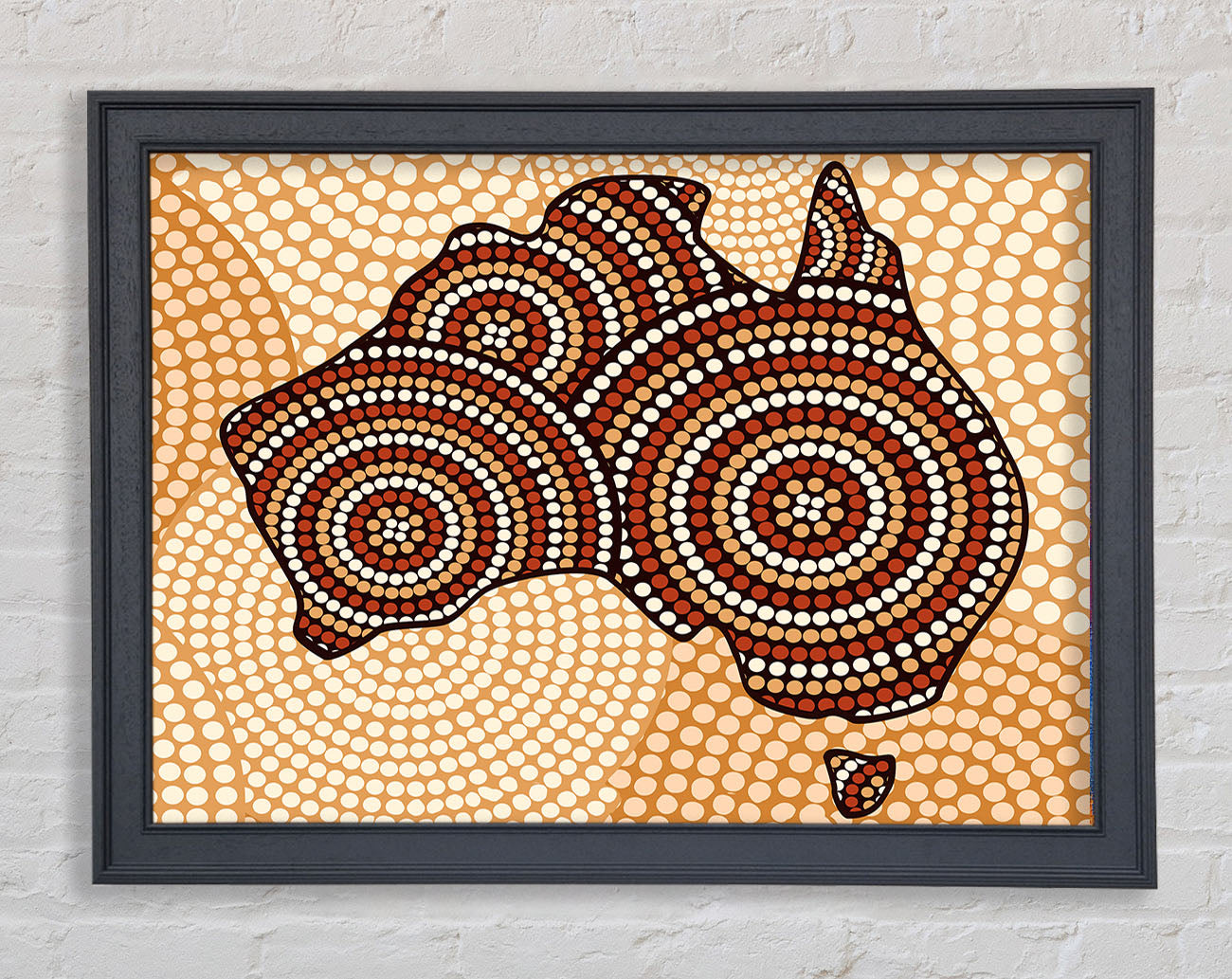 Aboriginal Map Framed Print