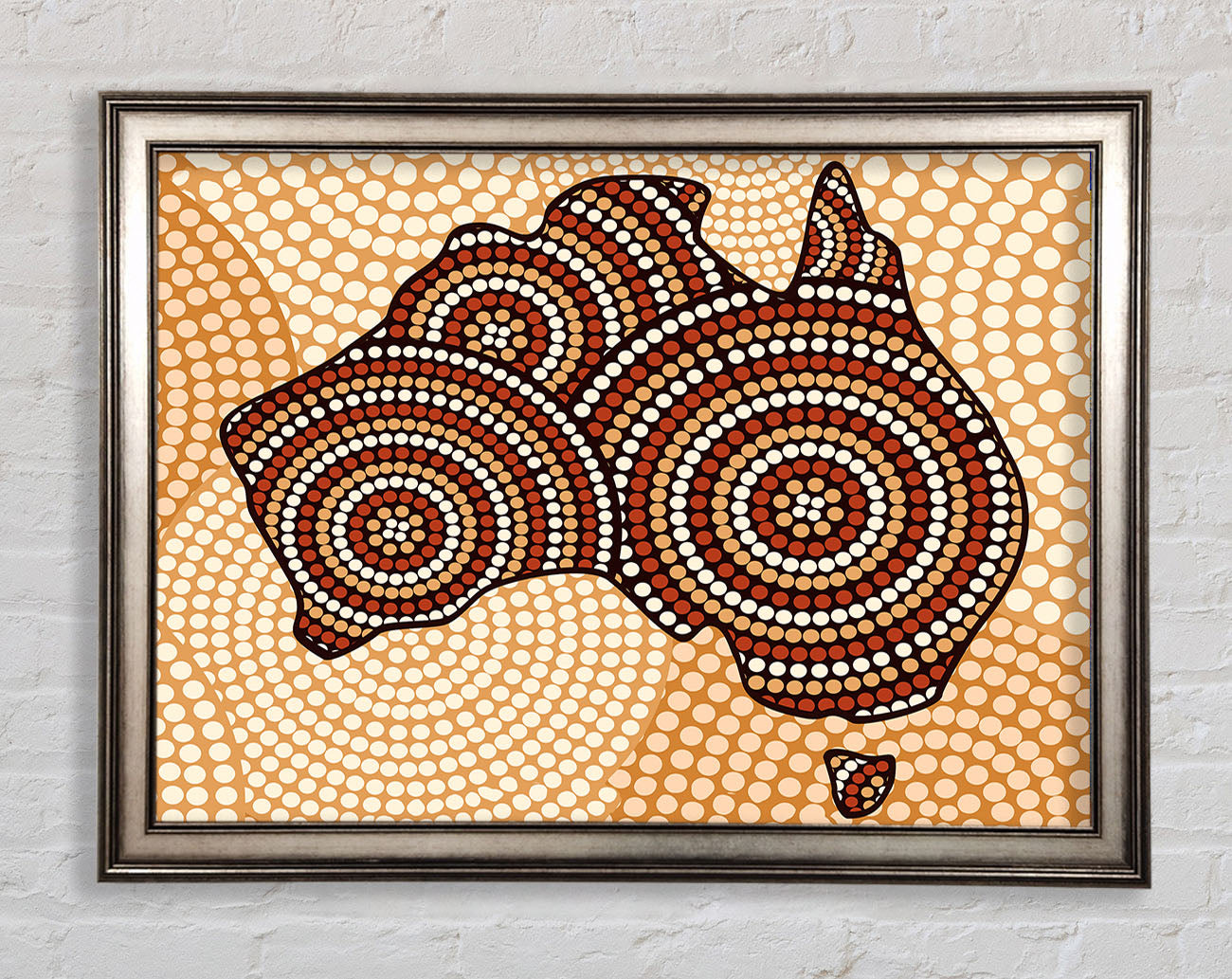 Aboriginal Map Framed Print