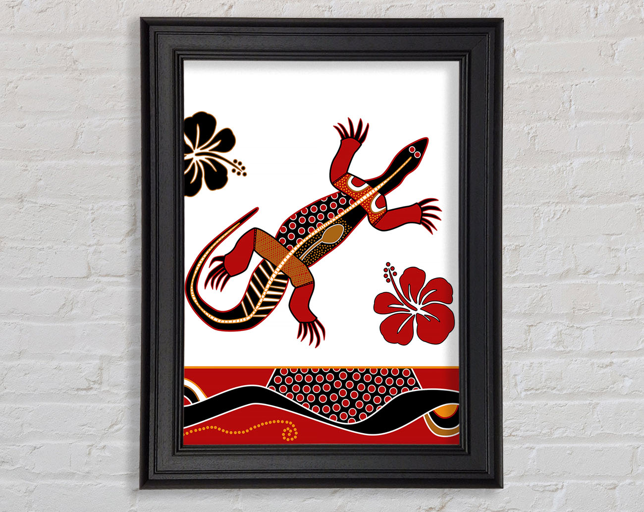 Aboriginal Lizard 1 Framed Print
