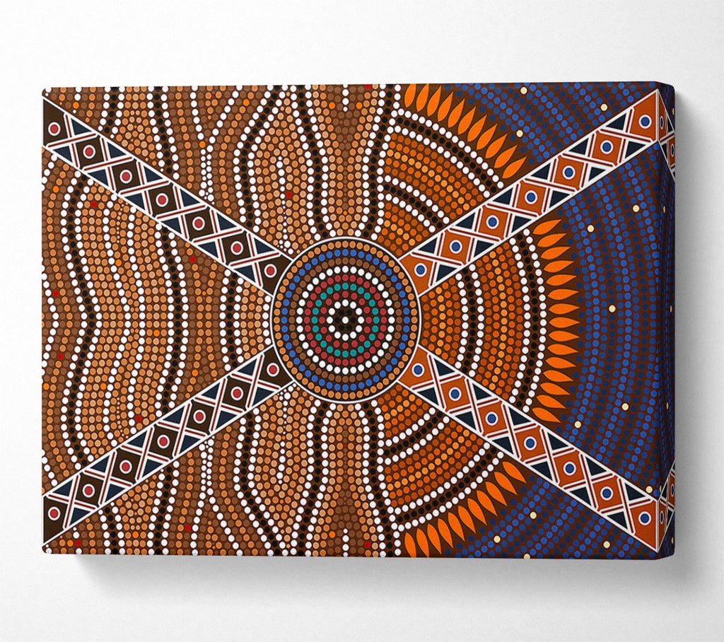Aboriginal Pattern 2 Canvas Wall Art