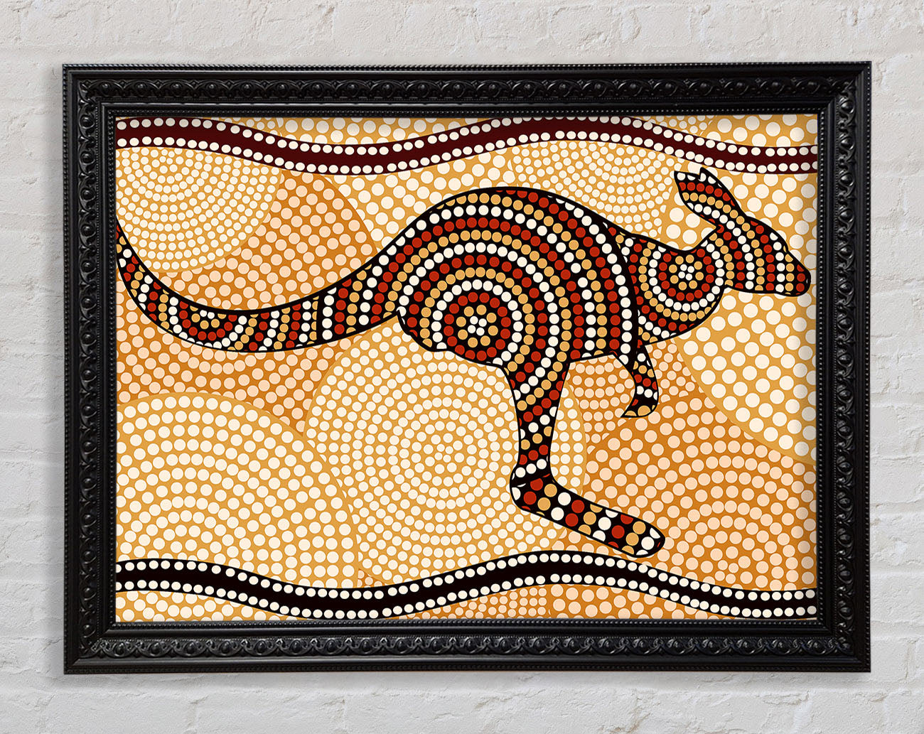 Aboriginal Kangaroo 4 Framed Print