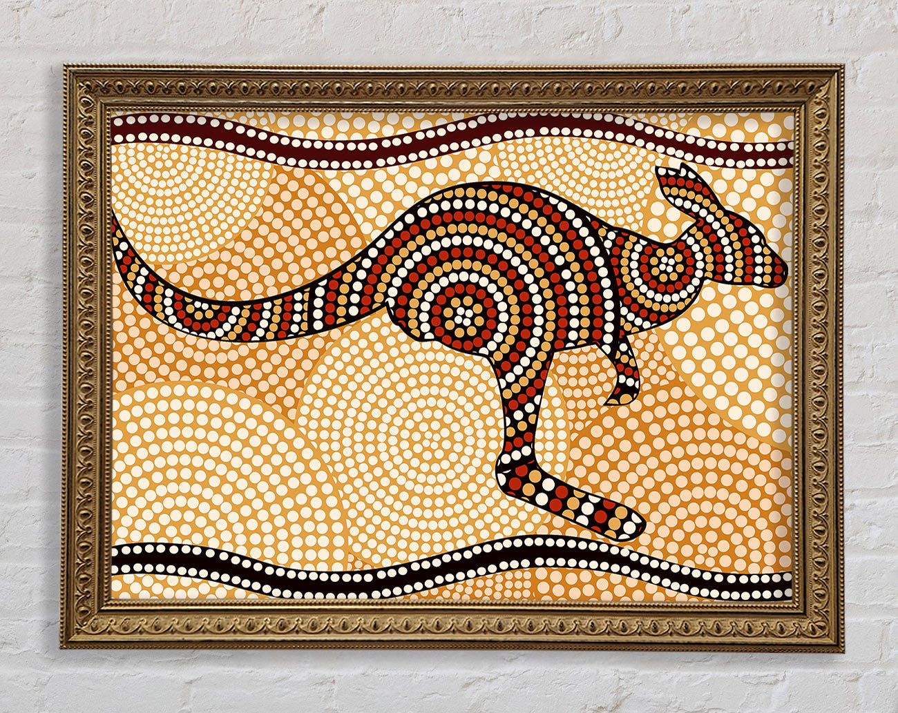 Aboriginal Kangaroo 4 Framed Print