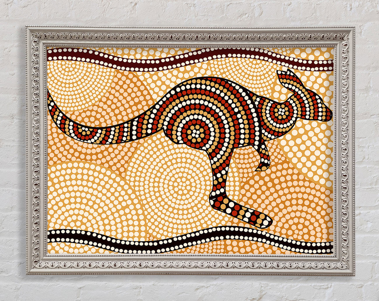 Aboriginal Kangaroo 4 Framed Print