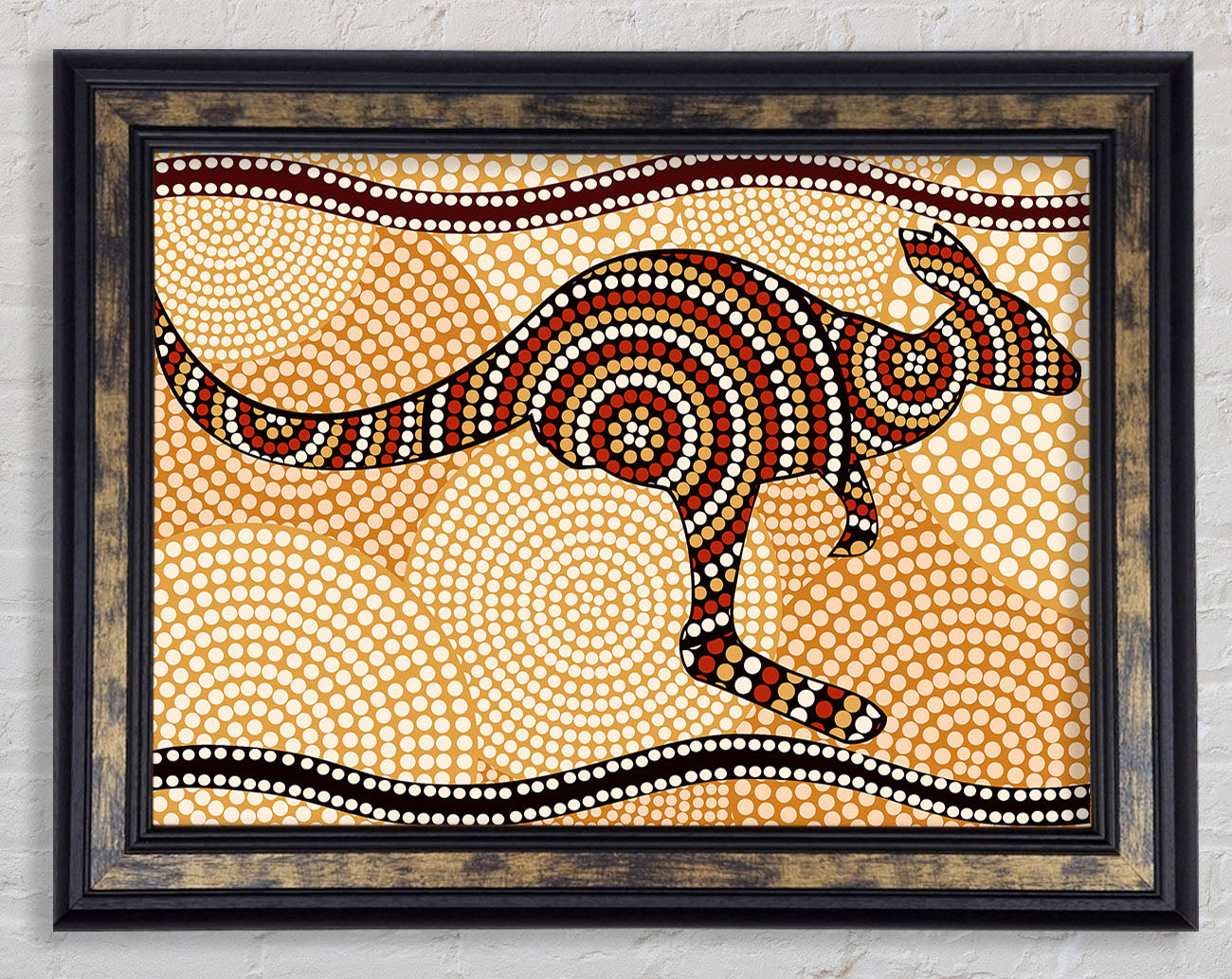 Aboriginal Kangaroo 4 Framed Print