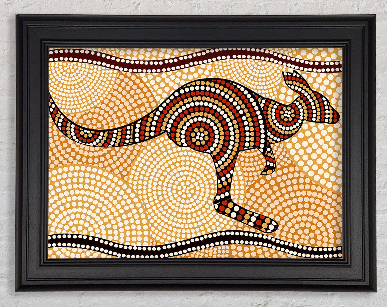 Aboriginal Kangaroo 4 Framed Print