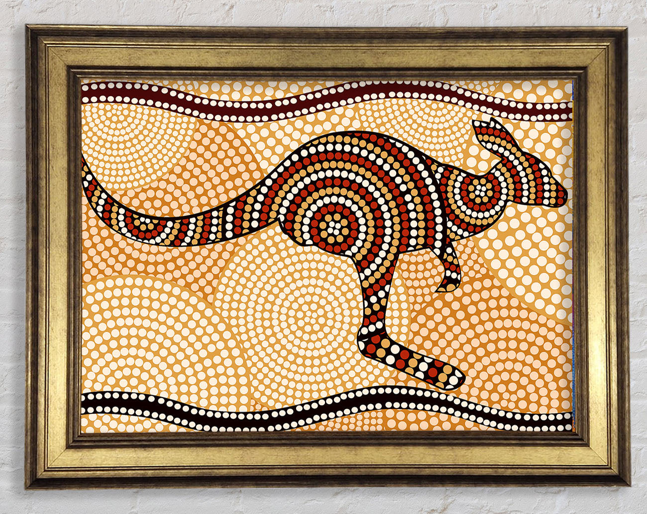 Aboriginal Kangaroo 4 Framed Print