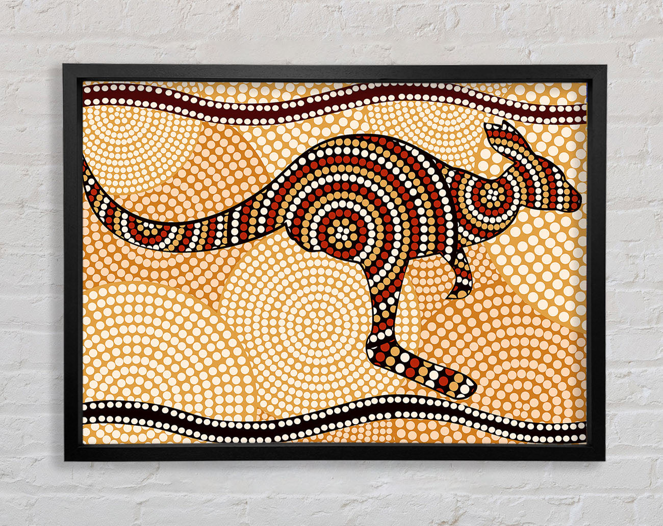 Aboriginal Kangaroo 4 Framed Print