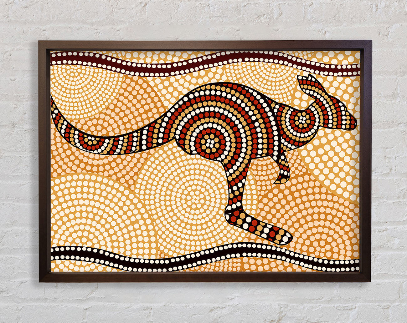 Aboriginal Kangaroo 4 Framed Print