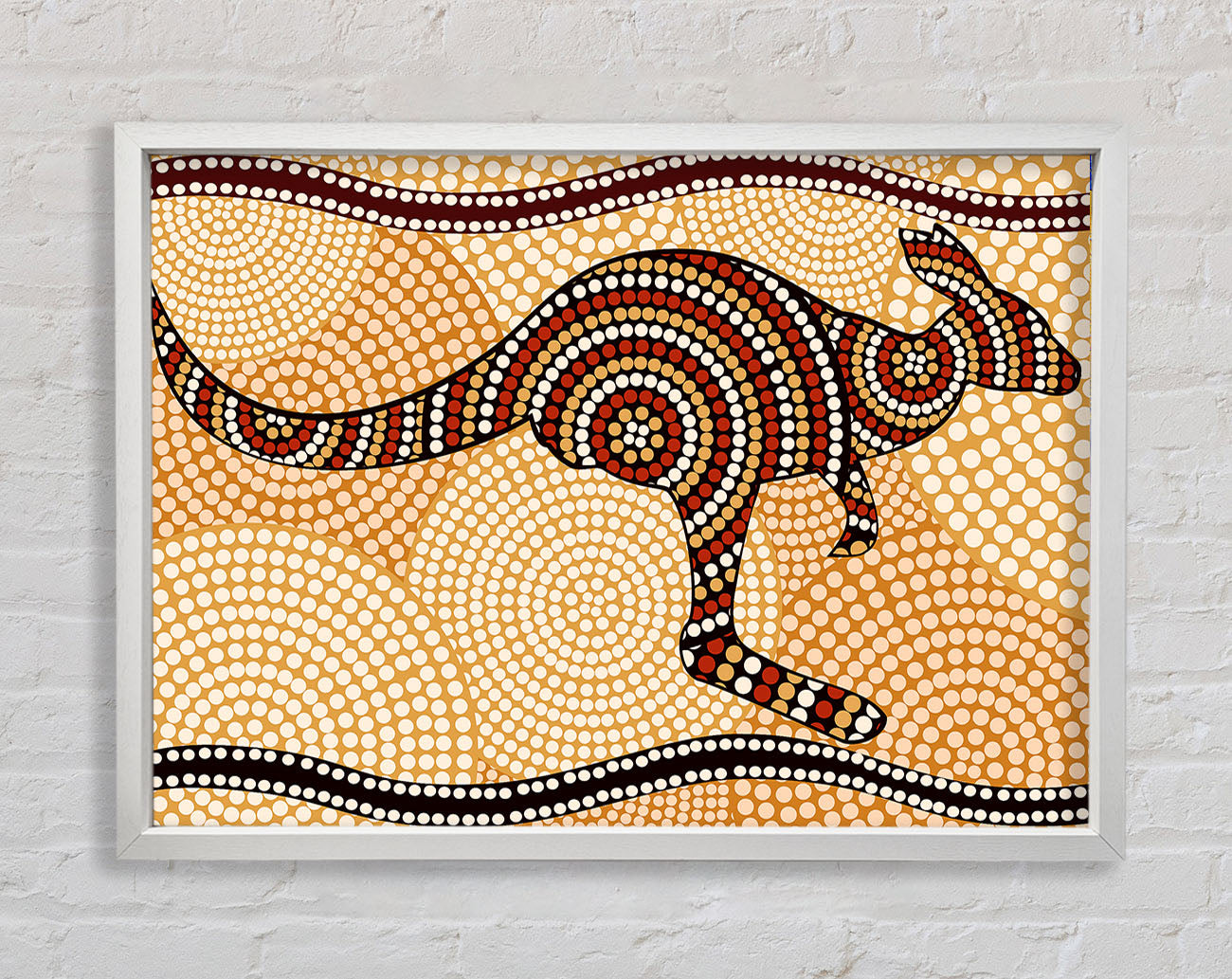 Aboriginal Kangaroo 4 Framed Print