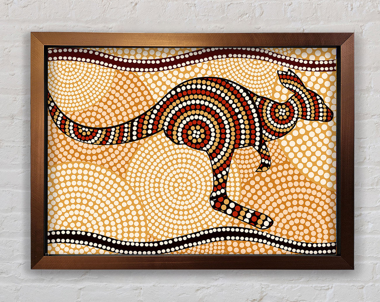 Aboriginal Kangaroo 4 Framed Print