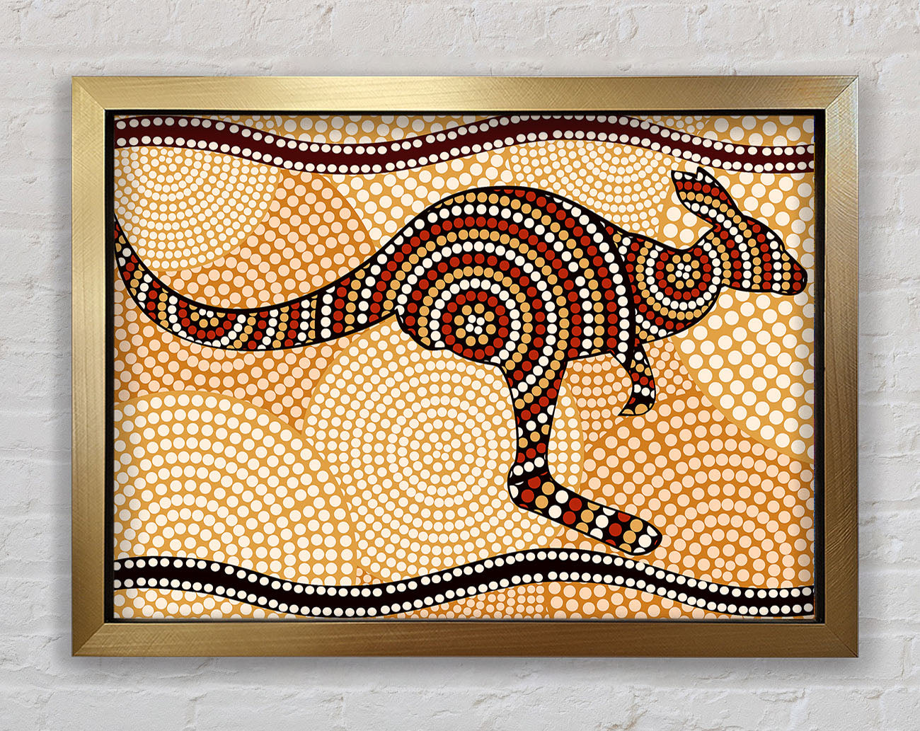 Aboriginal Kangaroo 4 Framed Print