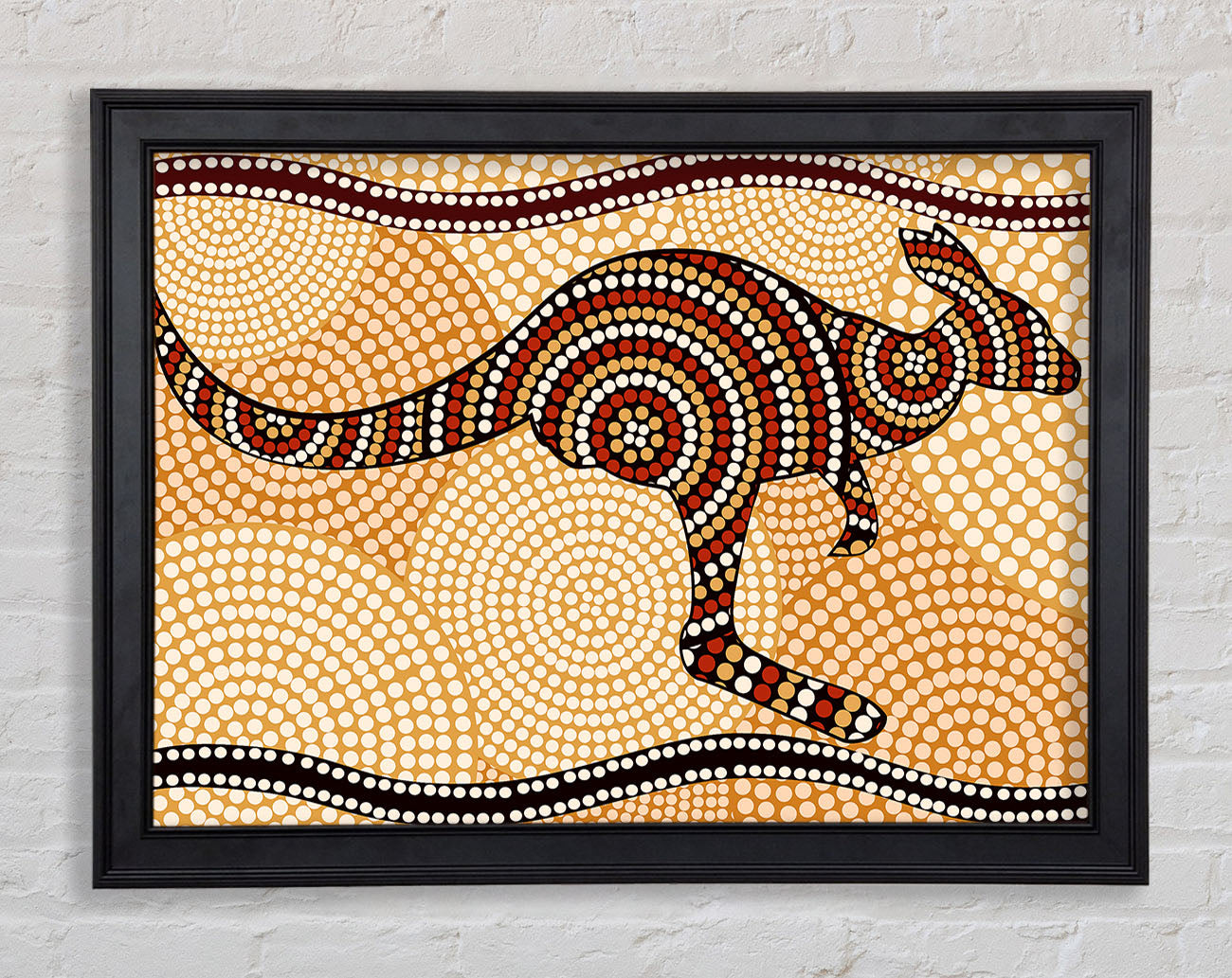 Aboriginal Kangaroo 4 Framed Print