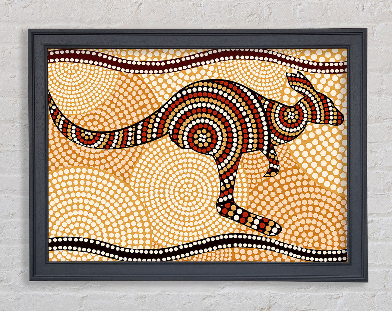 Aboriginal Kangaroo 4 Framed Print