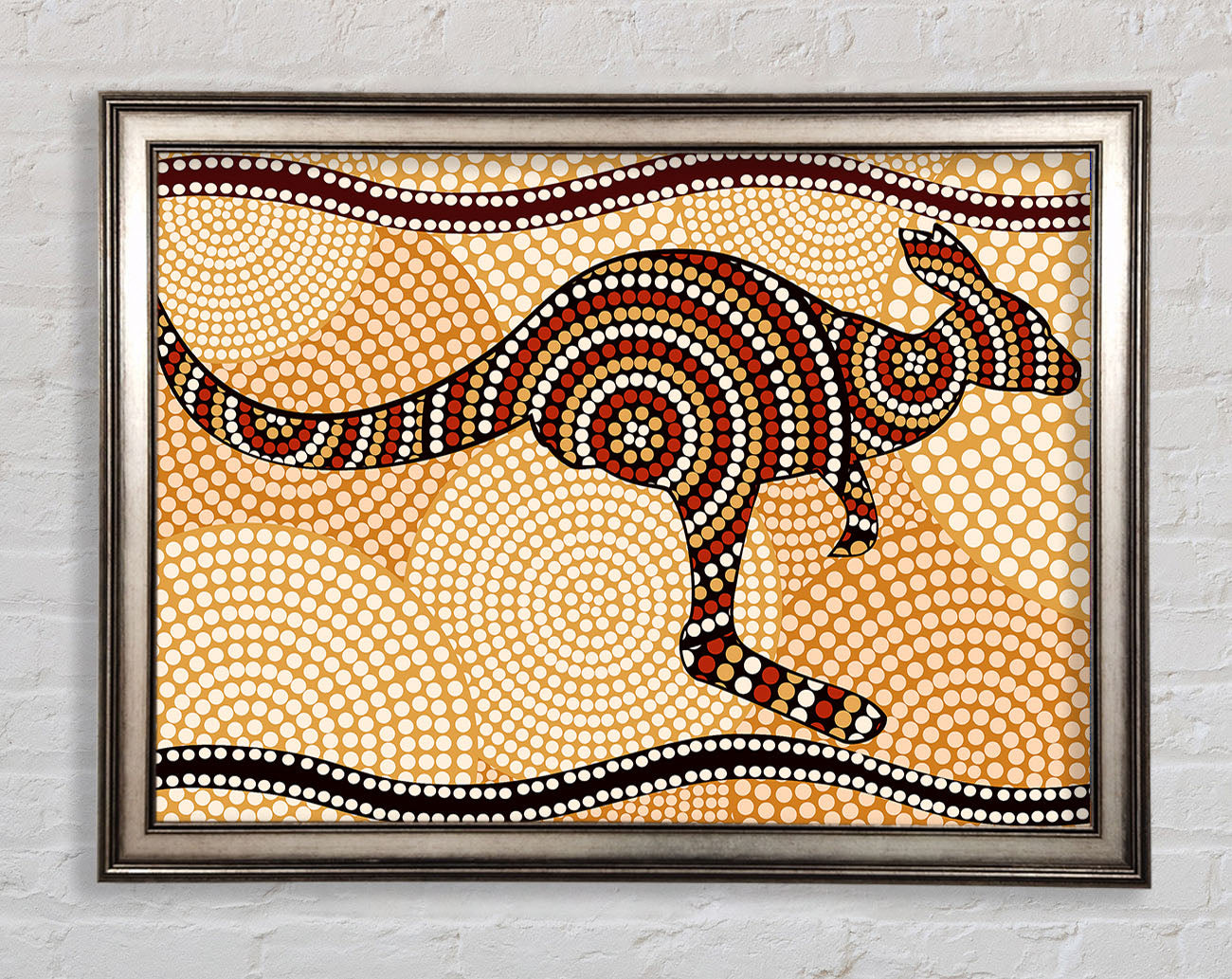 Aboriginal Kangaroo 4 Framed Print