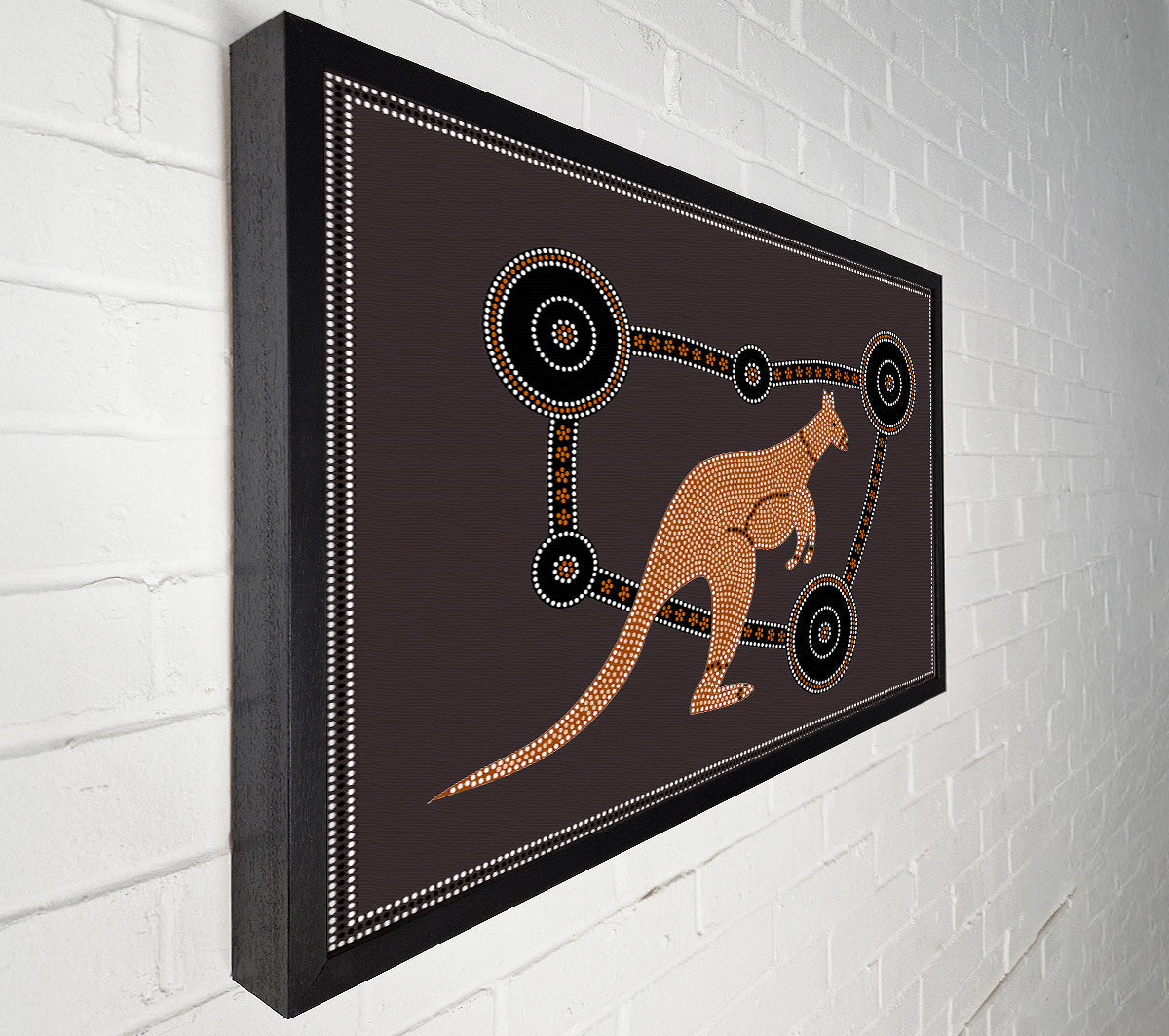 Aboriginal Kangaroo 1 Canvas Art