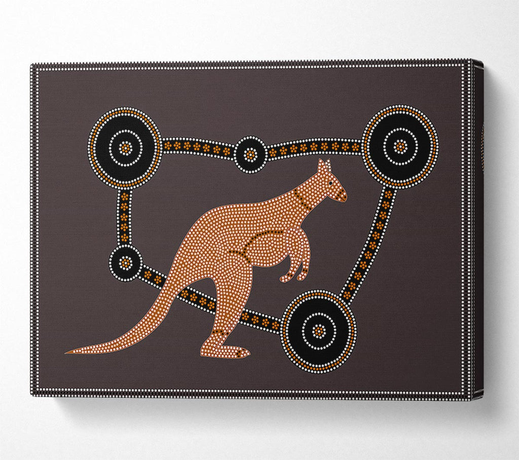 Aboriginal Kangaroo 1 Canvas Art