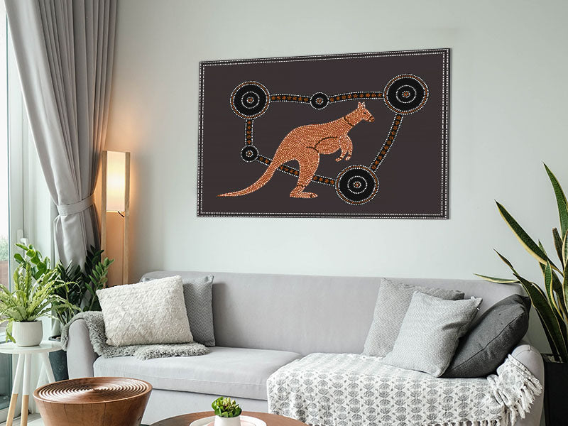 Aboriginal Kangaroo 1 Metal Print
