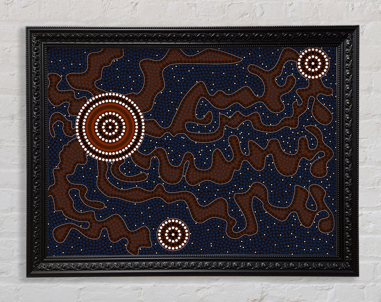 Aboriginal Pattern 3 Framed Print